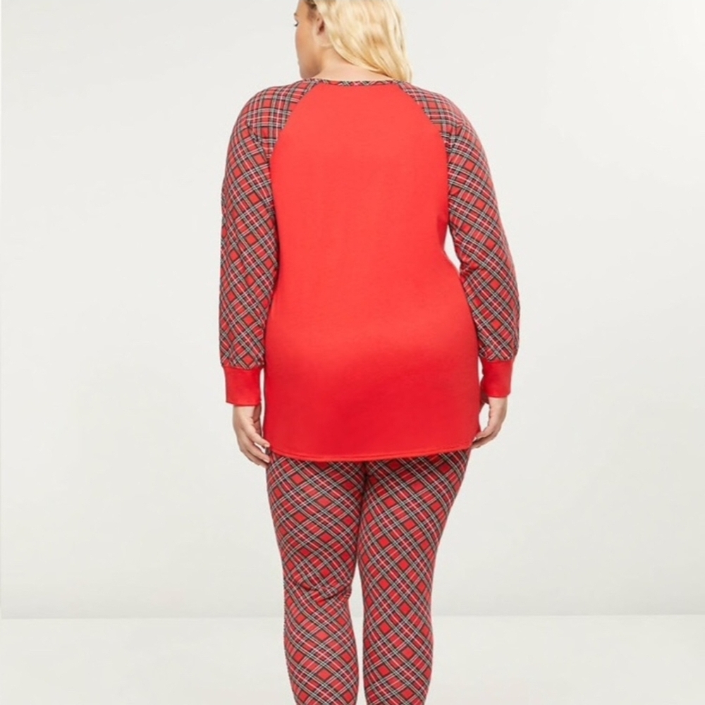 LANE BRYANT Kinda Naughty Pajama Set Red Plaid Size 14/16 NWT - Picture 8 of 15